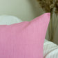 Natural Linen Pink Pillow Cover, Pink Pillowcase, Pink Cushion Cover (All Sizes)