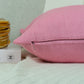 Natural Linen Pink Pillow Cover, Pink Pillowcase, Pink Cushion Cover (All Sizes)