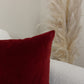 Wine Red Velvet Cushion Cover, Velvet Burgundy Pillow Cover for Christmas Decor, (All Sizes)