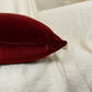 Wine Red Velvet Cushion Cover, Velvet Burgundy Pillow Cover for Christmas Decor, (All Sizes)