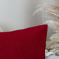 Cotton Linen Wine Red Cushion Covers