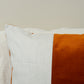 Velvet Colourblock Burnt Orange Velvet Cosy Cream Linen Colourblock Cushion Cover Scatter Home Decor Pillow (All Sizes)