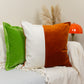 Velvet Colourblock Burnt Orange Velvet Cosy Cream Linen Colourblock Cushion Cover Scatter Home Decor Pillow (All Sizes)