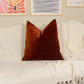 Velvet Terracotta Cushion Cover Velvet Rustic Throw Pillow Cover Terracotta Lumbar Pillow Cover (All Sizes)