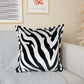 Velvet Zebra Cushion Cover Scatter Velvet Throw Pillow for Home Decor Black and White Cushion Pillow Covers (All Sizes)