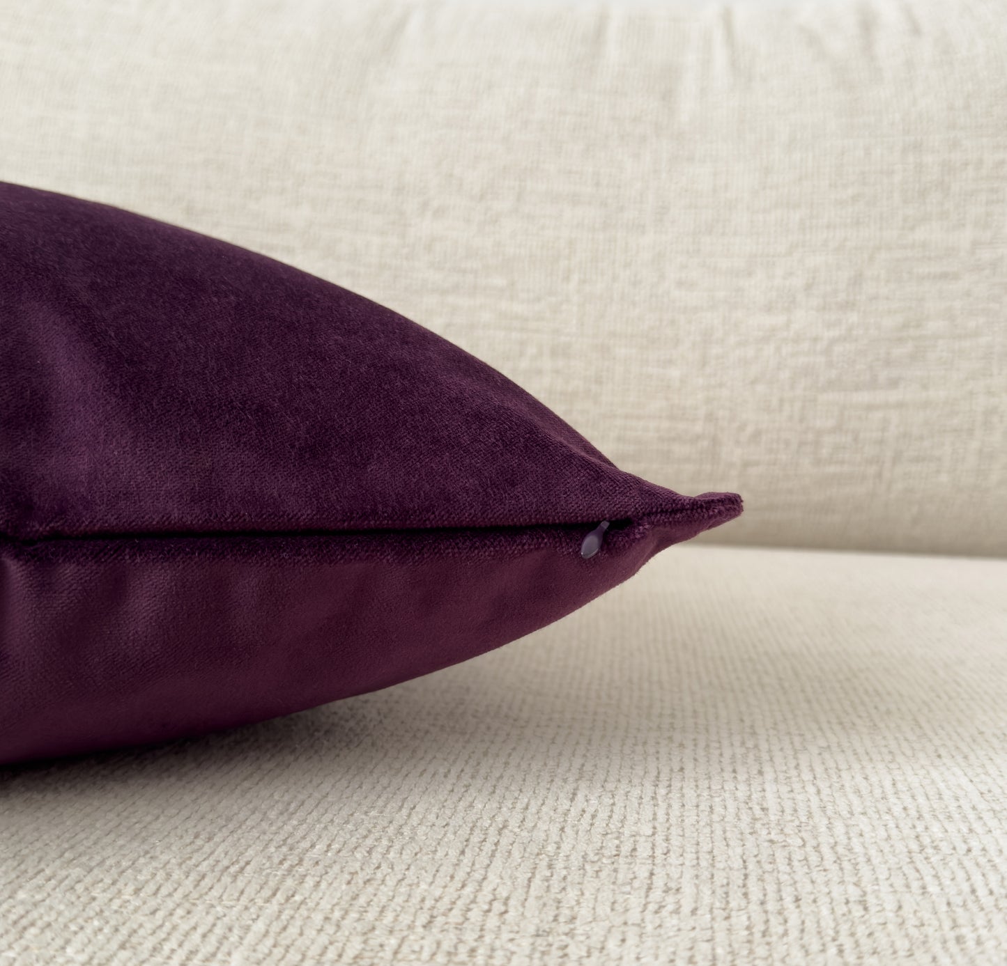 Handmade Velvet Aubergine Cushion Cover, Purple Throw Pillow cover l Cushion Cover