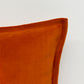 Luxury Velvet Orange Pillow Cover, Burnt Orange Velvet Cushion Cover