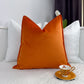 Cotton Velvet Orange Pillow Cover, Turkish Woven Velvet Orange Cushion Cover (All Sizes)