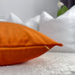 Cotton Velvet Orange Pillow Cover, Turkish Woven Velvet Orange Cushion Cover (All Sizes)