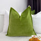 Cotton Velvet Apple Green Pillow Cover, Apple Green Velvet Cushion Cover, Green Lumbar Pillow, All size available