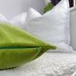 Cotton Velvet Apple Green Pillow Cover, Apple Green Velvet Cushion Cover, Green Lumbar Pillow, All size available