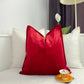 Velvet Red Cushion Cover Scatter Red Cushion Cover,Christmas Decor Red Velvet Pillow Cover, (All Sizes)