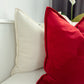 Velvet Red Cushion Cover Scatter Red Cushion Cover,Christmas Decor Red Velvet Pillow Cover, (All Sizes)