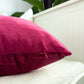 Luxury Velvet Fuchsia Pillow Cover, Fuchsia Velvet Cushion Cover, Boudoir Velvet Pillow (All Sizes)