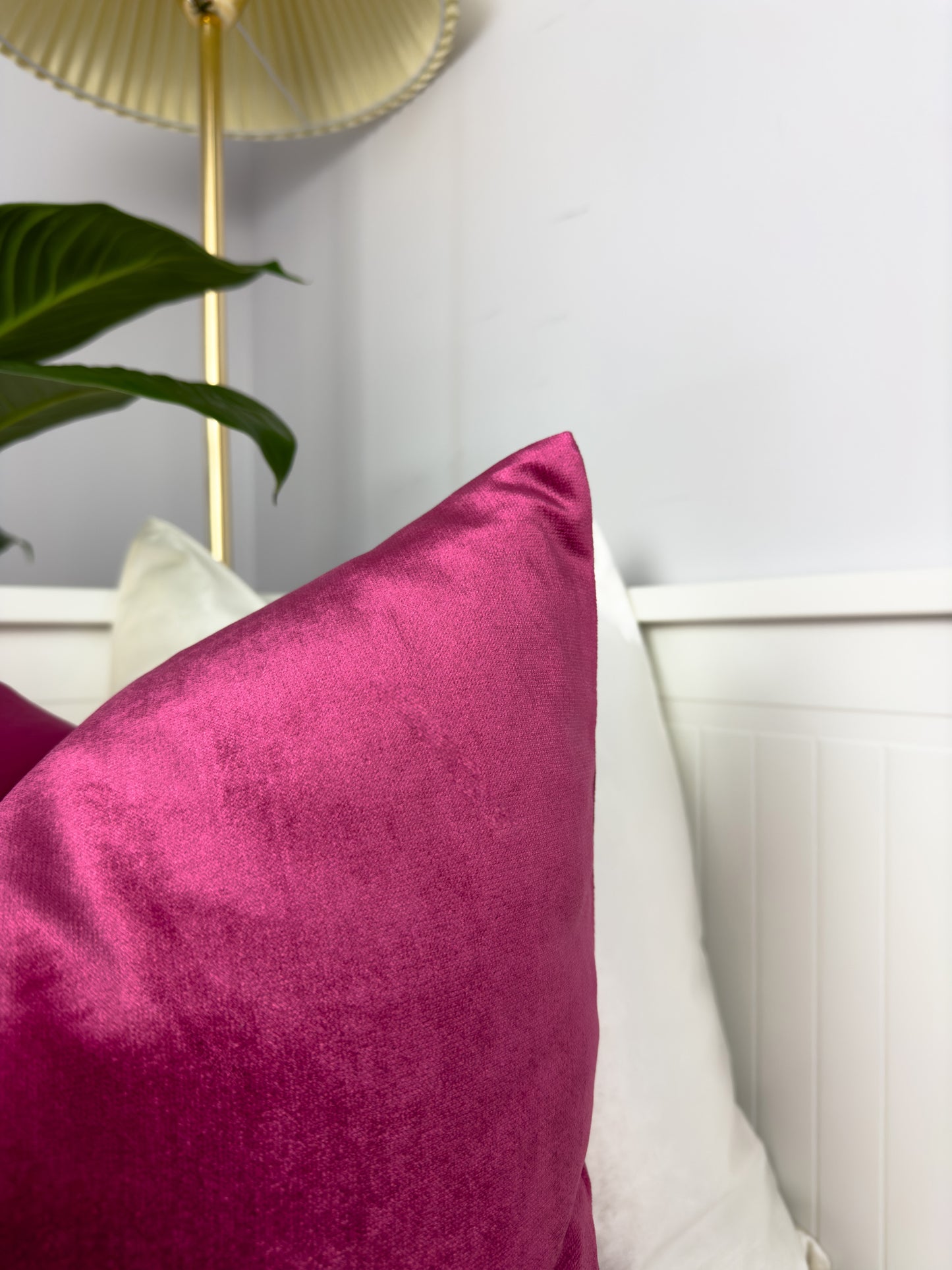 Luxury Velvet Fuchsia Pillow Cover, Fuchsia Velvet Cushion Cover, Boudoir Velvet Pillow (All Sizes)