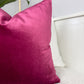 Luxury Velvet Fuchsia Pillow Cover, Fuchsia Velvet Cushion Cover, Boudoir Velvet Pillow (All Sizes)