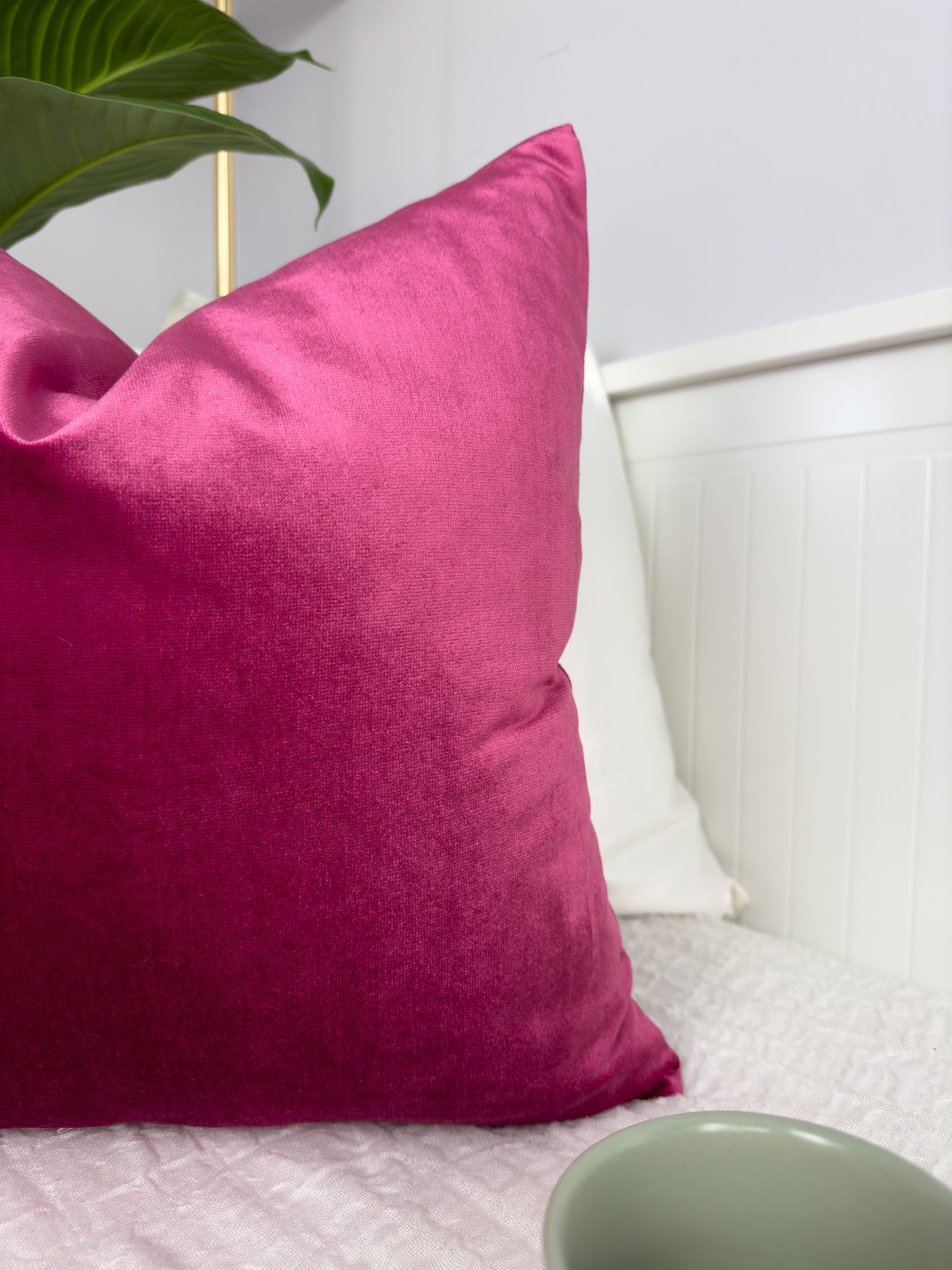 Luxury Velvet Fuchsia Pillow Cover, Fuchsia Velvet Cushion Cover, Boudoir Velvet Pillow (All Sizes)