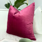 Luxury Velvet Fuchsia Pillow Cover, Fuchsia Velvet Cushion Cover, Boudoir Velvet Pillow (All Sizes)