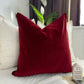 Velvet Burgundy Cushion Cover Scatter Wine Red Cushion Cover Home Decor Burgundy Throw Pillow Covers (All Sizes)