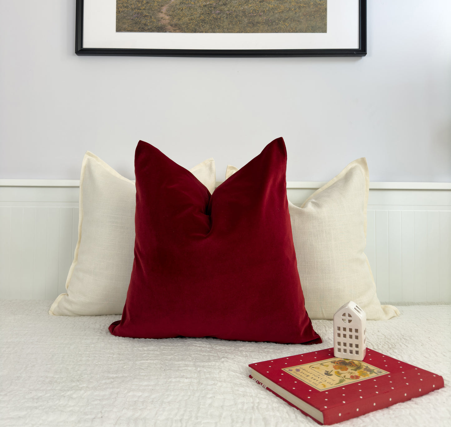 Velvet Burgundy Cushion Cover Scatter Wine Red Cushion Cover Home Decor Burgundy Throw Pillow Covers (All Sizes)