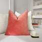 Velvet Powder Pink Cushion Cover Scatter Salmon Pink Cushion Cover (All Sizes)