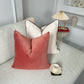 Velvet Powder Pink Cushion Cover Scatter Salmon Pink Cushion Cover (All Sizes)