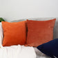 Cord Striped Velvet Orange Scatter Cushion Cover Burnt Orange Throw Pillow Cover (43x43cm)