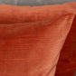 Cord Striped Velvet Orange Scatter Cushion Cover Burnt Orange Throw Pillow Cover (43x43cm)