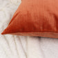 Cord Striped Velvet Orange Scatter Cushion Cover Burnt Orange Throw Pillow Cover (43x43cm)