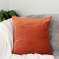 Cord Striped Velvet Orange Scatter Cushion Cover Burnt Orange Throw Pillow Cover (43x43cm)