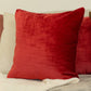 Luxury Cord Red Velvet Cushion Cover Decorative Red throw Pillow Cover 43x43cm