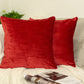 Luxury Cord Red Velvet Cushion Cover Decorative Red throw Pillow Cover 43x43cm