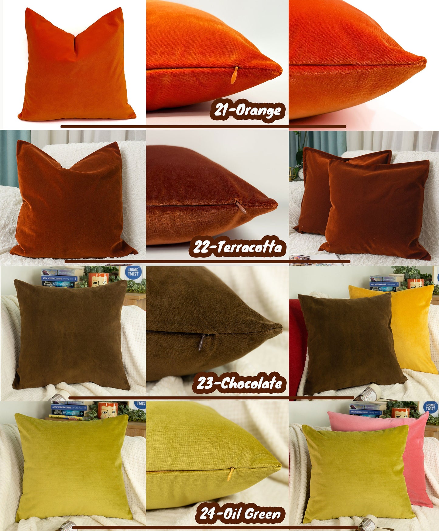 Plush Velvet Pillow Covers, Double Color Velvet Cushion - Pillow Cover (Personalised Color Pillow)