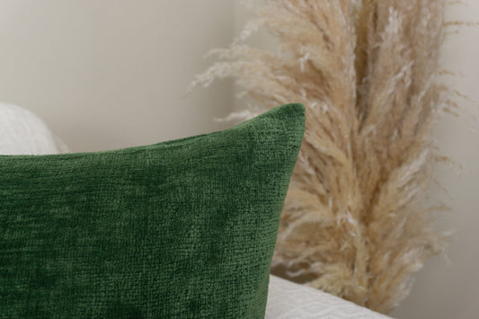 Super Soft Teddy Boucle Dark Green Cushion Cover Scatter Green Home Decor Green Teddy Throw Pillow Covers (All Sizes))