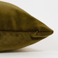 Velvet Khaki Cushion Cover Army Green Scatter Cushion Cover, Khaki Pillow Cover (All Sizes)