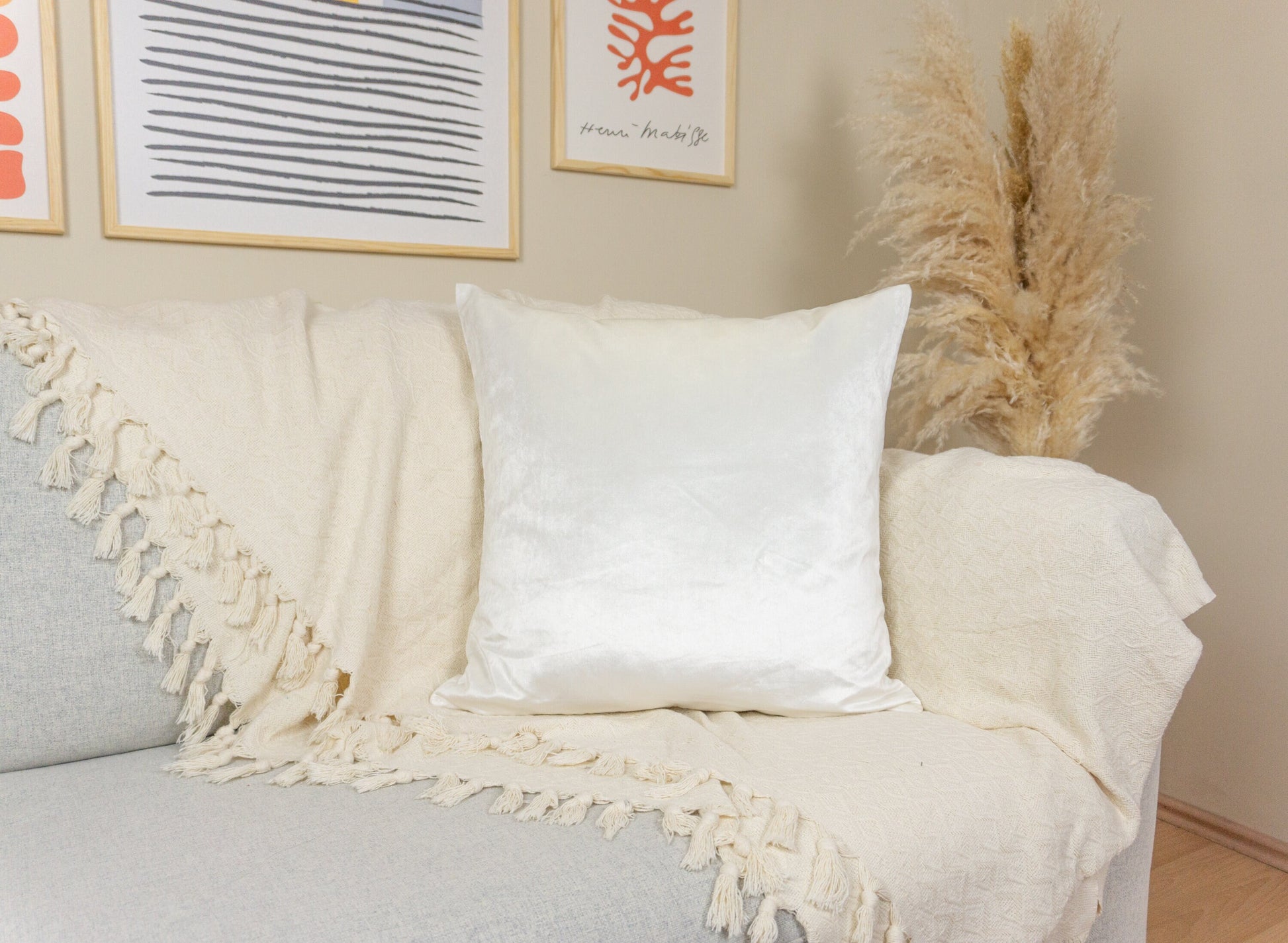 Velvet White Cushion