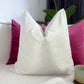 Crushed Velvet Off White Cushion Cover Scatter Decorative Cushion Cover White Throw Pillow Covers (All Sizes)