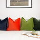 Apple Green Flanged Pillow Cover Velvet Oxford Style Cushion Cover Apple Green Decorative Cushion Covers