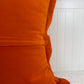 Velvet Orange Cushion Cover Oxford Style Flanged Cushion Orange Pillow Cover Decorative Pillow Cover