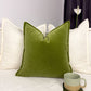 Velvet Moss Green Cushion Cover Decorative Green Throw Pillow Cover, Moss Green Velvet Cushion Cover Lumbar Pillow Custom