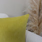 Soft Cord Velvet Lemon Yellow Scatter Cushin Cover Gold Throw Pillow Cover for Home Decor (All Sizes)