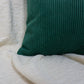 Cord Velvet Emerald Green Scatter Cushion Cover Striped Green Cushion Cover (All Sizes)