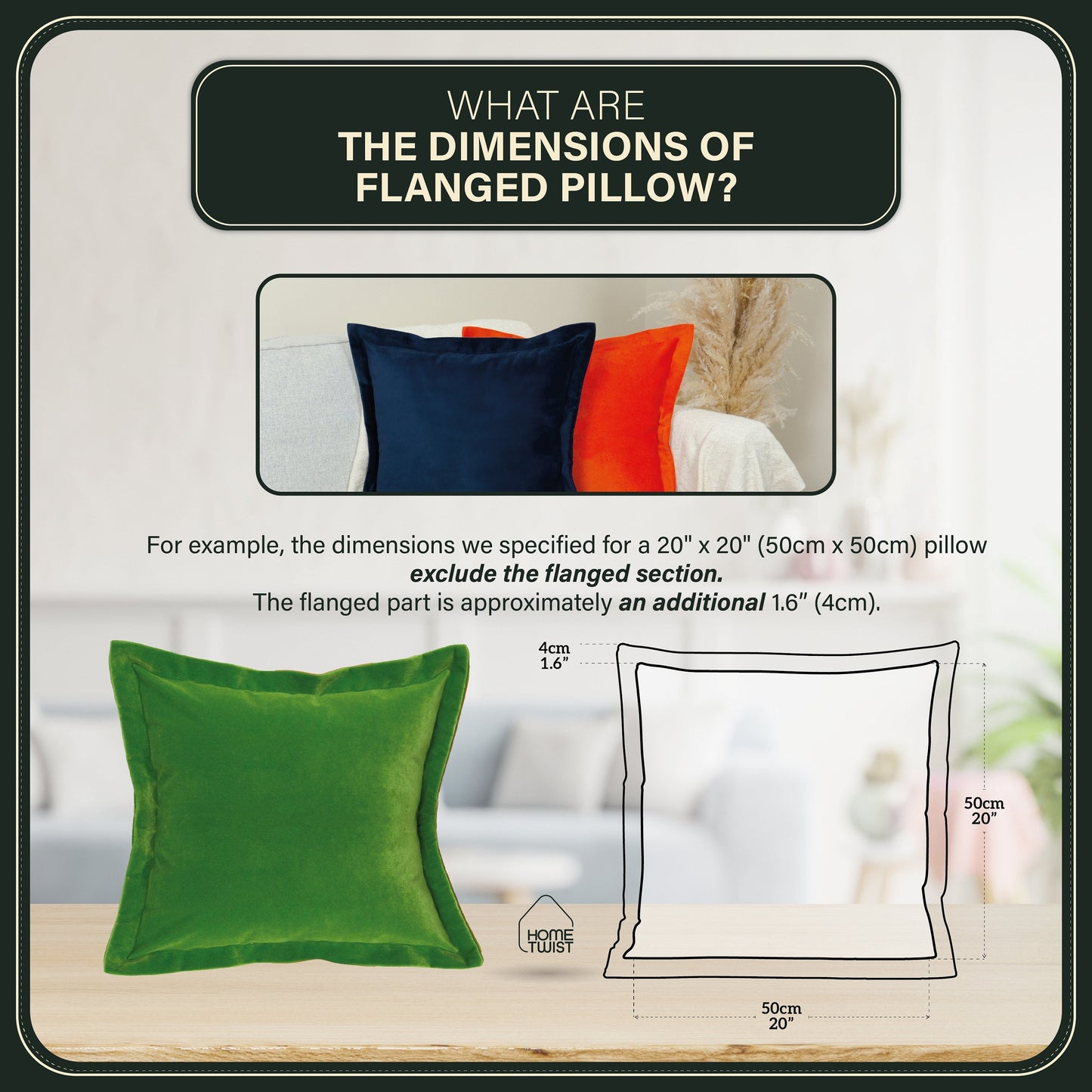 Luxury Velvet Dark Green Cushion Cover Oxford Style Emerald Green Pillow Cover Modern Home Decor