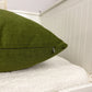 Cozy Linen Moss Green Scatter Cushion Cover Moss Green Throw Pillow Cover Lumbar Linen Cushion (Any Custom Size)