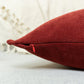 Cozy Linen Wine Red Scatter Cushion Cover Terracotta Throw Pillow Cover Cozy Linen Burgundy Lumbar Pillow Covers (Any Custom Size)