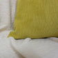 Soft Cord Velvet Lemon Yellow Scatter Cushin Cover Gold Throw Pillow Cover for Home Decor (All Sizes)