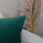 Cord Velvet Emerald Green Scatter Cushion Cover Striped Green Cushion Cover (All Sizes)