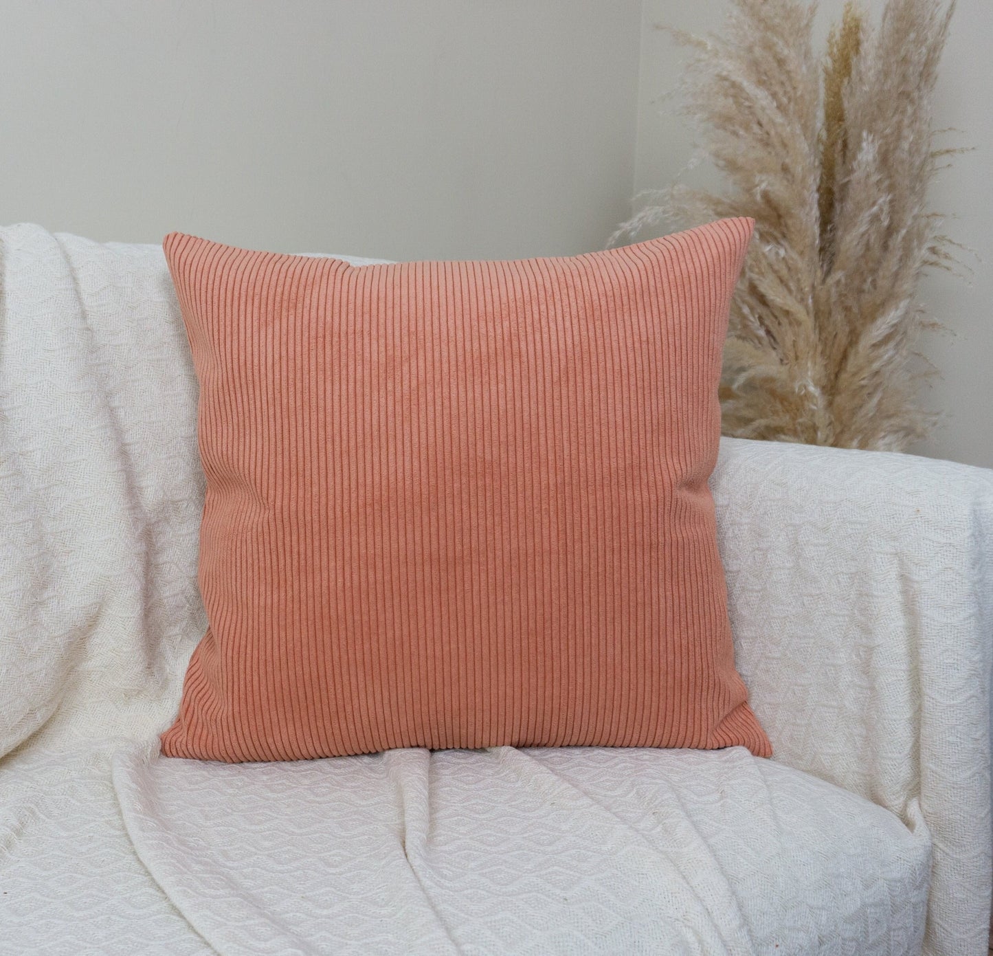 Cord Velvet Powder Pink Cushion Cover Pink Scatter Cushion Cover Powder Pink Throw Pillow (All Sizes)