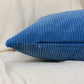 Cord Velvet Teal Blue Scatter Cushion Cover Sky Blue Striped Throw Pillow (All Sizes)