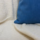 Cord Velvet Teal Blue Scatter Cushion Cover Sky Blue Striped Throw Pillow (All Sizes)